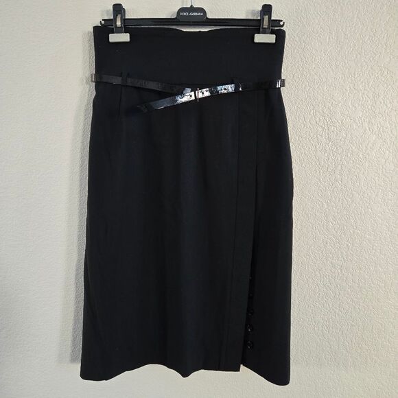 Dolce & Gabbana High Waist pencil Skirt with belt size 44 6 8 - Picture 8 of 13